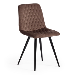 Стул Tetchair CHILLY X mod. 7096 ткань/металл, 45x53х88 см, высота до сиденья 50 см, коричневый barkhat 12/черный