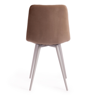 Стул Tetchair CHILLY mod. 7095-1 ткань/металл, 45x53х88 см, высота до сиденья 50 см, бежевый barkhat 5/белый