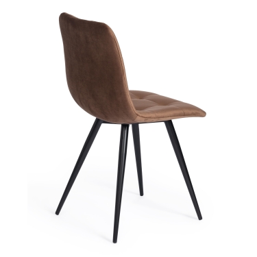 Стул Tetchair CHILLY mod. 7095-1 ткань/металл, 45x53х88 см, высота до сиденья 50 см, коричневый barkhat 12/черный