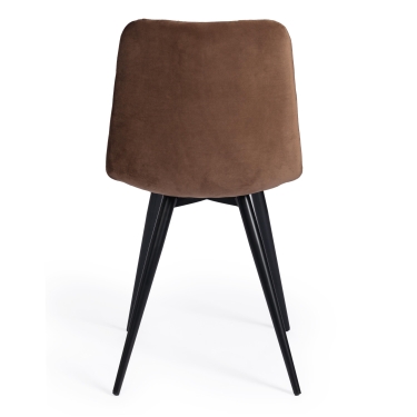 Стул Tetchair CHILLY mod. 7095-1 ткань/металл, 45x53х88 см, высота до сиденья 50 см, коричневый barkhat 12/черный