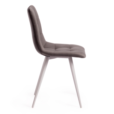Стул Tetchair CHILLY mod. 7095-1 ткань/металл, 45x53х88 см, высота до сиденья 50 см, серый barkhat 26/белый