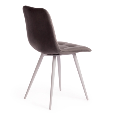 Стул Tetchair CHILLY mod. 7095-1 ткань/металл, 45x53х88 см, высота до сиденья 50 см, серый barkhat 26/белый