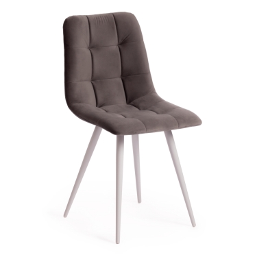 Стул Tetchair CHILLY mod. 7095-1 ткань/металл, 45x53х88 см, высота до сиденья 50 см, серый barkhat 26/белый