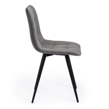 Стул Tetchair CHILLY mod. 7095-1 ткань/металл, 45x53х88 см, высота до сиденья 50 см, серый barkhat 26/черный
