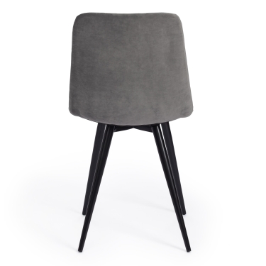 Стул Tetchair CHILLY mod. 7095-1 ткань/металл, 45x53х88 см, высота до сиденья 50 см, серый barkhat 26/черный