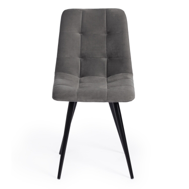 Стул Tetchair CHILLY mod. 7095-1 ткань/металл, 45x53х88 см, высота до сиденья 50 см, серый barkhat 26/черный