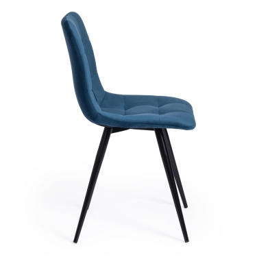 Стул Tetchair CHILLY mod. 7095-1 ткань/металл, 45x53х88 см, высота до сиденья 50 см, синий barkhat 29/черный