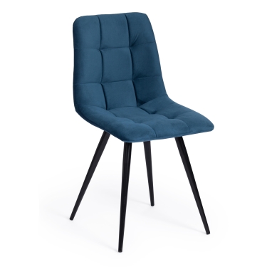 Стул Tetchair CHILLY mod. 7095-1 ткань/металл, 45x53х88 см, высота до сиденья 50 см, синий barkhat 29/черный