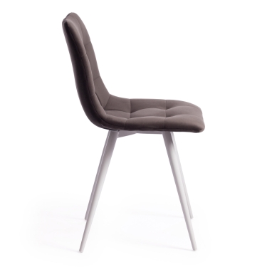 Стул Tetchair CHILLY mod. 7095-1 ткань/металл, 45x53х88 см, высота до сиденья 50 см, темно-серый barkhat 14/белый