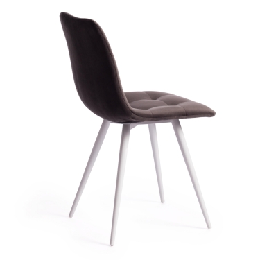 Стул Tetchair CHILLY mod. 7095-1 ткань/металл, 45x53х88 см, высота до сиденья 50 см, темно-серый barkhat 14/белый