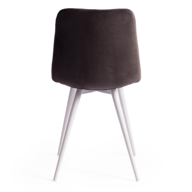Стул Tetchair CHILLY mod. 7095-1 ткань/металл, 45x53х88 см, высота до сиденья 50 см, темно-серый barkhat 14/белый