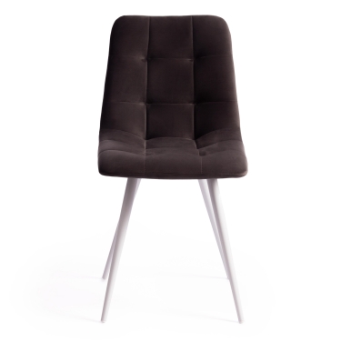 Стул Tetchair CHILLY mod. 7095-1 ткань/металл, 45x53х88 см, высота до сиденья 50 см, темно-серый barkhat 14/белый