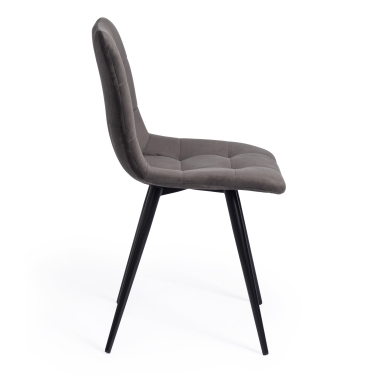 Стул Tetchair CHILLY mod. 7095-1 ткань/металл, 45x53х88 см, высота до сиденья 50 см, темно-серый barkhat 14/черный