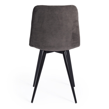 Стул Tetchair CHILLY mod. 7095-1 ткань/металл, 45x53х88 см, высота до сиденья 50 см, темно-серый barkhat 14/черный