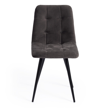 Стул Tetchair CHILLY mod. 7095-1 ткань/металл, 45x53х88 см, высота до сиденья 50 см, темно-серый barkhat 14/черный
