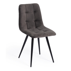 Стул Tetchair CHILLY mod. 7095-1 ткань/металл, 45x53х88 см, высота до сиденья 50 см, темно-серый barkhat 14/черный