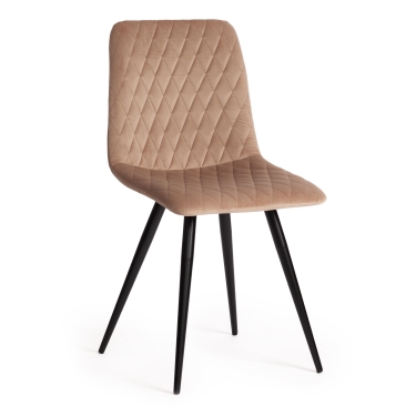 Стул Tetchair CHILLY X mod. 7096-1 ткань/металл, 45x53х88 см, высота до сиденья 50 см, бежевый barkhat 5/черный