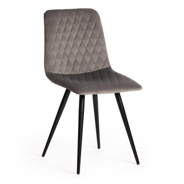 Стул Tetchair CHILLY X mod. 7096-1 ткань/металл, 45x53х88 см, высота до сиденья 50 см, серый barkhat 26/черный