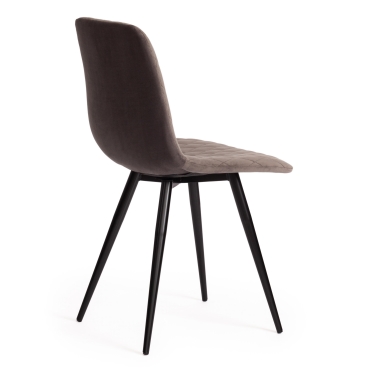 Стул Tetchair CHILLY X mod. 7096-1 ткань/металл, 45x53х88 см, высота до сиденья 50 см, темно-серый barkhat 14/черный