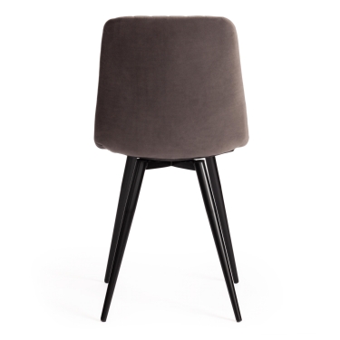 Стул Tetchair CHILLY X mod. 7096-1 ткань/металл, 45x53х88 см, высота до сиденья 50 см, темно-серый barkhat 14/черный