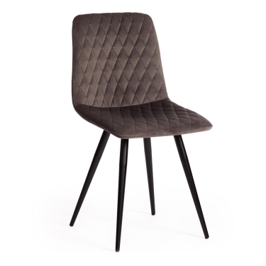 Стул Tetchair CHILLY X mod. 7096-1 ткань/металл, 45x53х88 см, высота до сиденья 50 см, темно-серый barkhat 14/черный
