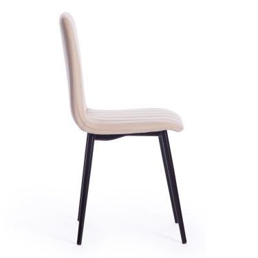 Стул Tetchair ARC ткань/металл, 46 х 52 х 88 см, бежевый 08/черный