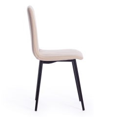 Стул Tetchair ARC ткань/металл, 46 х 52 х 88 см, бежевый 08/черный