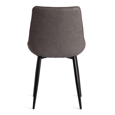 Стул Tetchair ALTUS mod. 2334 ткань/экокожа/металл, 53x61x88 см, бежевый/темно-серый/черные ножки