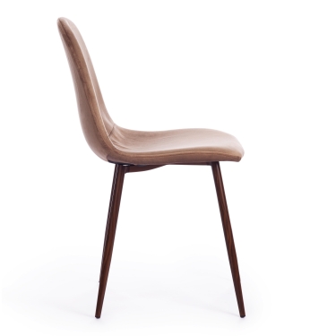 Стул Tetchair BREEZE mod. 4724 вельвет/металл, 44 х 53 х 87 см, Brown коричневый HLR11 / орех