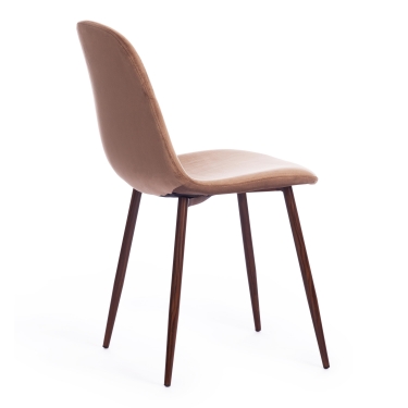Стул Tetchair BREEZE mod. 4724 вельвет/металл, 44 х 53 х 87 см, Brown коричневый HLR11 / орех