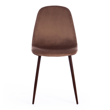 Стул Tetchair BREEZE mod. 4724 вельвет/металл, 44 х 53 х 87 см, Brown коричневый HLR11 / орех