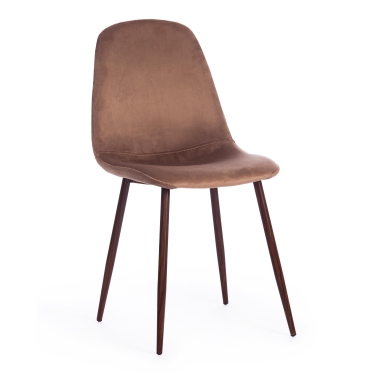 Стул Tetchair BREEZE mod. 4724 вельвет/металл, 44 х 53 х 87 см, Brown коричневый HLR11 / орех