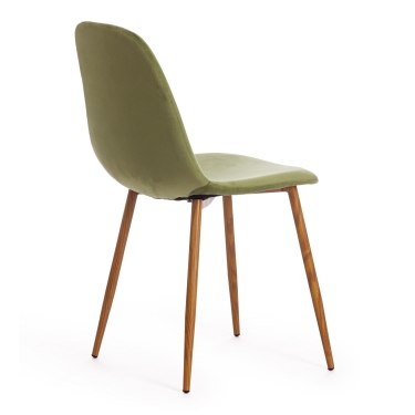Стул Tetchair BREEZE mod. 4724 вельвет/металл, 44 х 53 х 87 см, Green зеленый HLR54 / натуральный