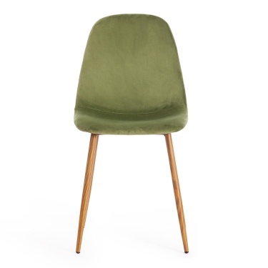Стул Tetchair BREEZE mod. 4724 вельвет/металл, 44 х 53 х 87 см, Green зеленый HLR54 / натуральный