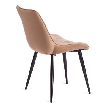 Стул Tetchair ABRUZZO mod. 8060 металл/вельвет, 52 х 63 х 85 см, коричневый HLR11/черный