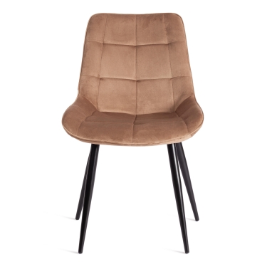 Стул Tetchair ABRUZZO mod. 8060 металл/вельвет, 52 х 63 х 85 см, коричневый HLR11/черный