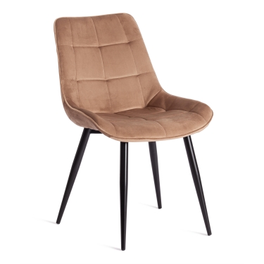 Стул Tetchair ABRUZZO mod. 8060 металл/вельвет, 52 х 63 х 85 см, коричневый HLR11/черный