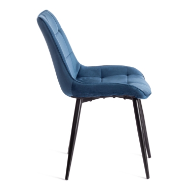 Стул Tetchair ABRUZZO mod. 8060 металл/вельвет, 52 х 63 х 85 см, синий HLR 63/черный