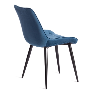 Стул Tetchair ABRUZZO mod. 8060 металл/вельвет, 52 х 63 х 85 см, синий HLR 63/черный