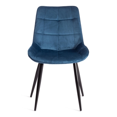 Стул Tetchair ABRUZZO mod. 8060 металл/вельвет, 52 х 63 х 85 см, синий HLR 63/черный