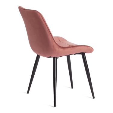 Стул Tetchair ABRUZZO mod. 8060 металл/вельвет, 52 х 63 х 85 см, коралловый HLR 44/черный