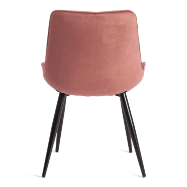 Стул Tetchair ABRUZZO mod. 8060 металл/вельвет, 52 х 63 х 85 см, коралловый HLR 44/черный
