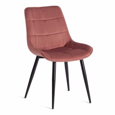 Стул Tetchair ABRUZZO mod. 8060 металл/вельвет, 52 х 63 х 85 см, коралловый HLR 44/черный