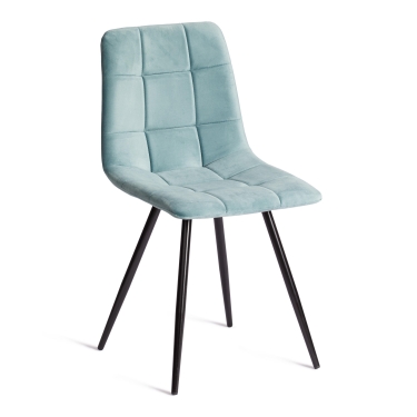 Стул Tetchair CHILLY mod. 7095-1 ткань/металл, 45x53х88 см, высота до сиденья 50 см, мятный barkhat 88/черный