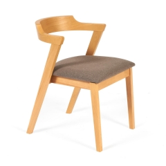 Стул мягкое сидение Tetchair VERSA Верса каркас бук, сиденье ткань, 54,55674см, Натуральный + Коричневый
