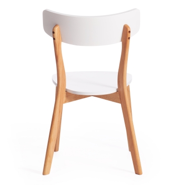Стул Tetchair Claire дерево гевея, МДФ, 48 x 49,5 x 81,5 x SH44см, White Белый / Natural натуральный
