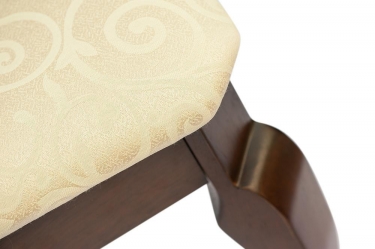 Стул Tetchair Афродита/ Aphrodite дерево гевея, 46х54х99см, Cappuchino , ткань кремовая с рисунком 3321