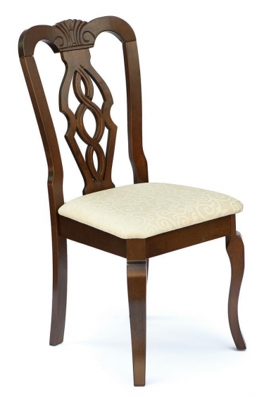 Стул Tetchair Афродита/ Aphrodite дерево гевея, 46х54х99см, Cappuchino , ткань кремовая с рисунком 3321