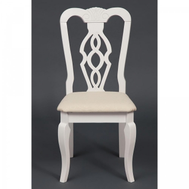 Стул Tetchair Афродита/ Aphrodite дерево гевея, 46х54х99см, Ivory white, ткань кремовая с рисунком 3321