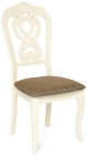 Стул Tetchair Андромеда/ Andromeda дерево гевея, 47х55,5х107 см, Ivory white, ткань коричневая S168-7
